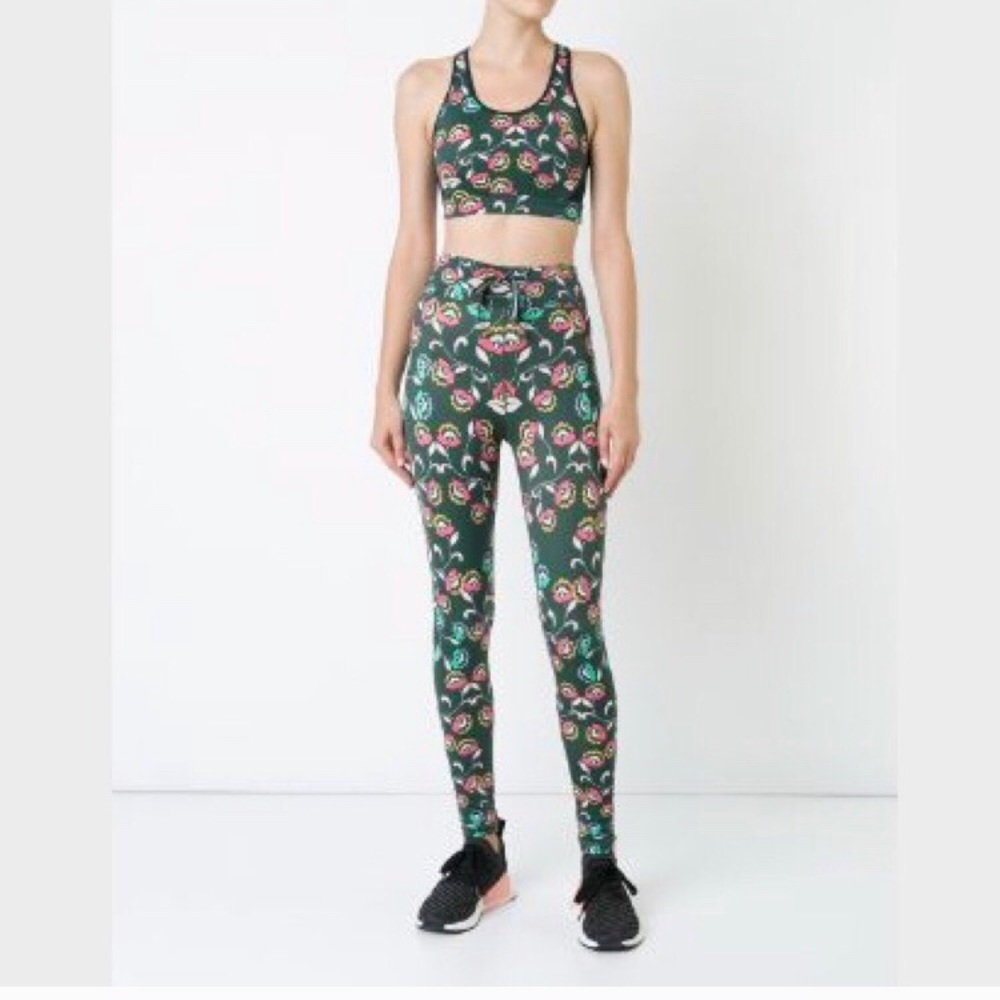 NWT The Upside green floral leggings